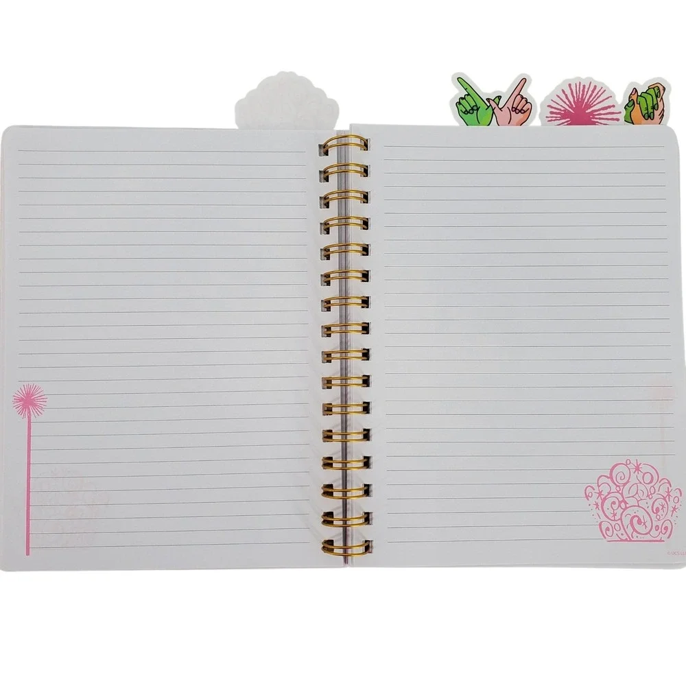 Wicked‎ Journal Spiral Bound Pink Glinda Bookmarks Sections 96 Pages 8